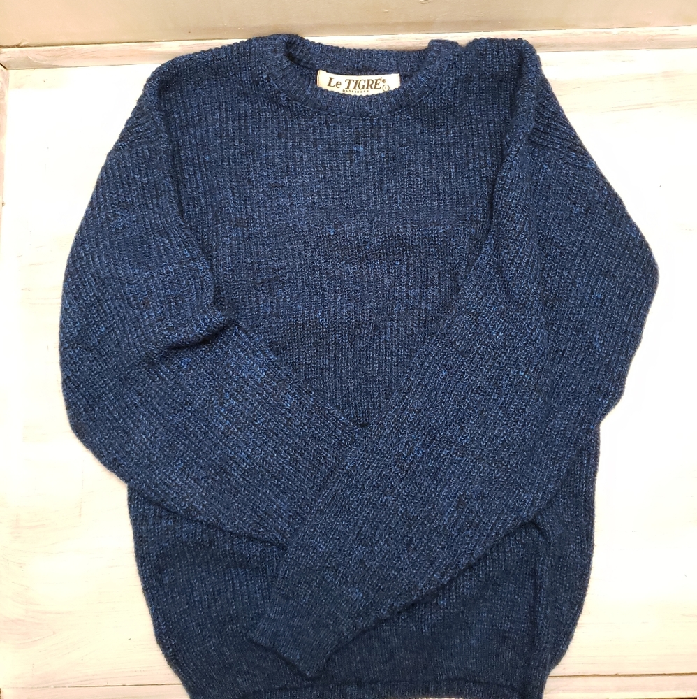 Vintage Le Tigre Pullover Blue Sweater